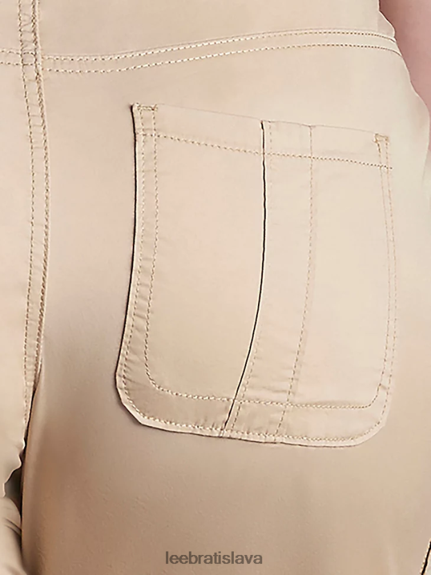 Lee oblečenie HL0J0R291 kaviareň ženy uvoľnený strih avey knitwaist cargo bermuda (plus)