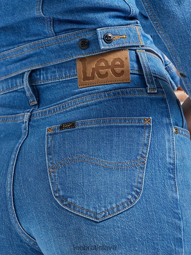 Lee oblečenie HL0J0R334 siena svetlá ženy vintage moderný vysoký vzostup cut off shorty short