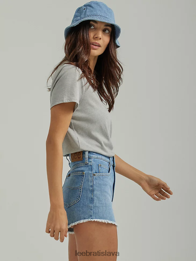 Lee oblečenie HL0J0R335 ráno večer ženy vintage moderný vysoký vzostup cut off shorty short