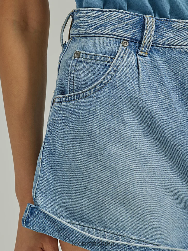 Lee oblečenie HL0J0R336 matná modrá ženy vysoký vzostup skladaný denim krátky