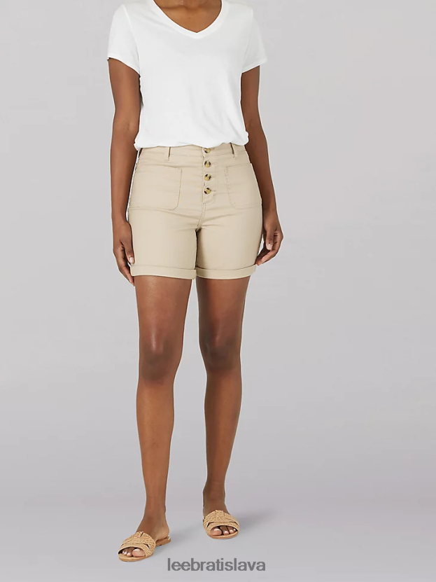 Lee oblečenie HL0J0R339 oxford opálenie ženy legendárna krátka náplasť s vysokým vyvýšeným uvoľneným strihom