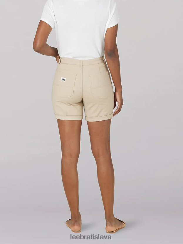 Lee oblečenie HL0J0R339 oxford opálenie ženy legendárna krátka náplasť s vysokým vyvýšeným uvoľneným strihom