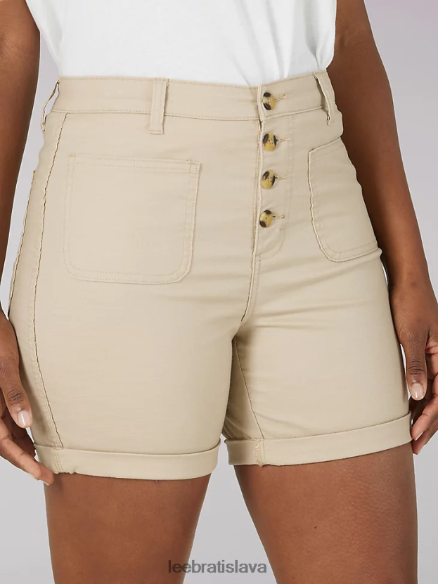 Lee oblečenie HL0J0R339 oxford opálenie ženy legendárna krátka náplasť s vysokým vyvýšeným uvoľneným strihom