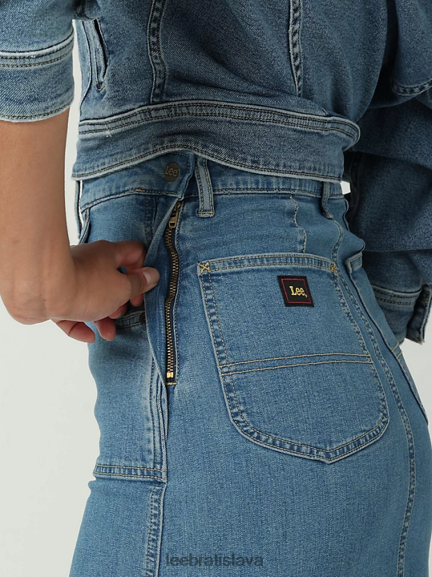 Lee oblečenie HL0J0R420 hrudný kameň ženy vintage moderná viacúčelová midi sukňa na bočný zips