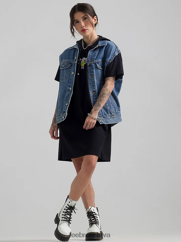 Lee oblečenie HL0J0R421 čierna ženy a dragon ball z trunks dress