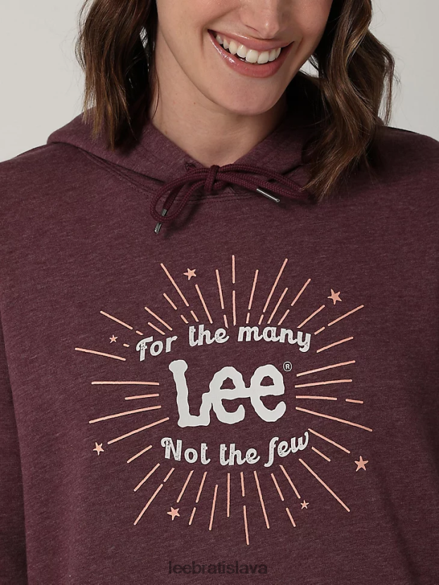 Lee oblečenie HL0J0R407 babysenberry ženy legendárna grafická mikina s kapucňou