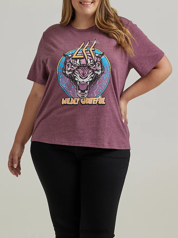 Lee oblečenie HL0J0R341 babysenberry ženy veľmi vďačné grafické tričko (plus)