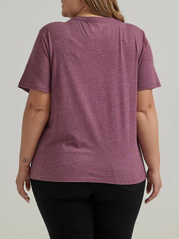 Lee oblečenie HL0J0R341 babysenberry ženy veľmi vďačné grafické tričko (plus)