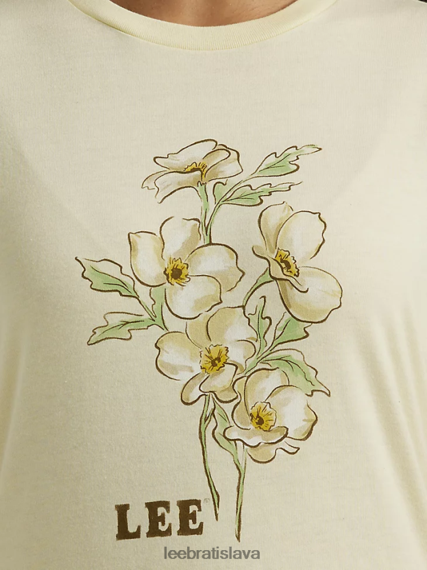 Lee oblečenie HL0J0R346 slnkom umytý vres ženy Kvetinové grafické tričko