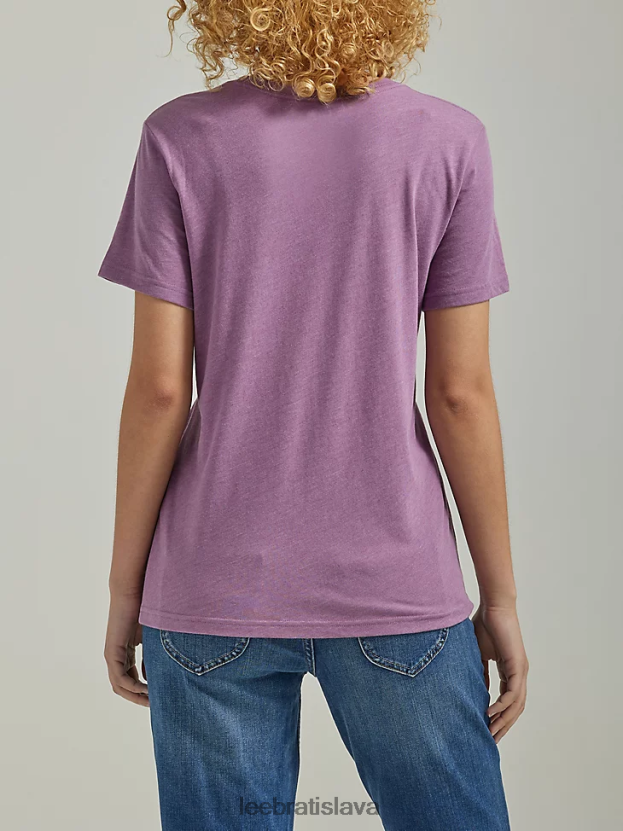 Lee oblečenie HL0J0R350 tmavá slivka ženy astrologické tričko s grafikou