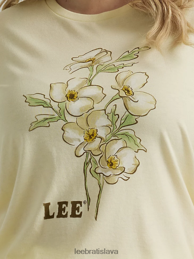 Lee oblečenie HL0J0R352 slnkom umytý vres ženy tričko s motívom kvetov (plus)