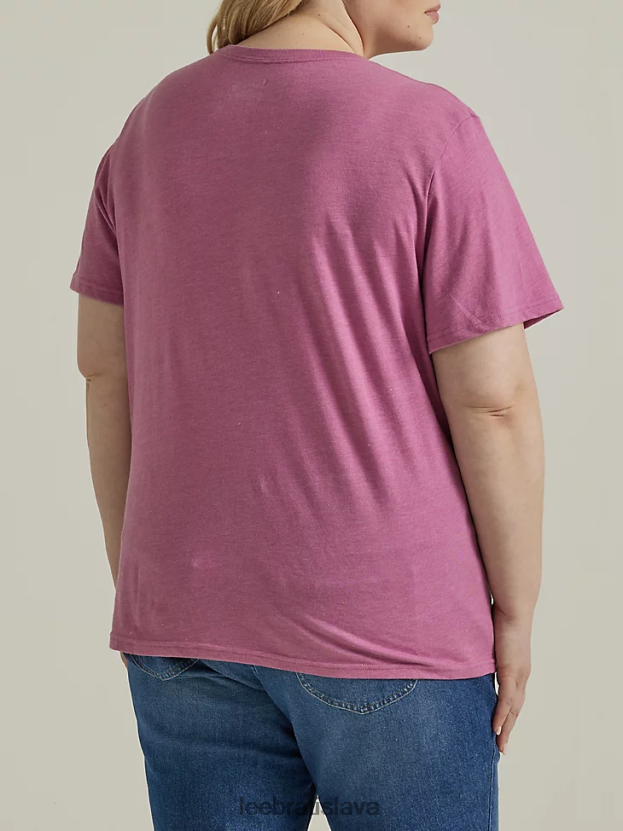 Lee oblečenie HL0J0R354 slivka vres ženy grafické tričko Dreamer (plus)