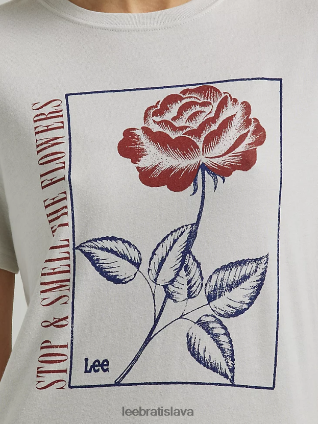 Lee oblečenie HL0J0R355 mesačná skala ženy slim fit s vôňou kvetov grafické tričko
