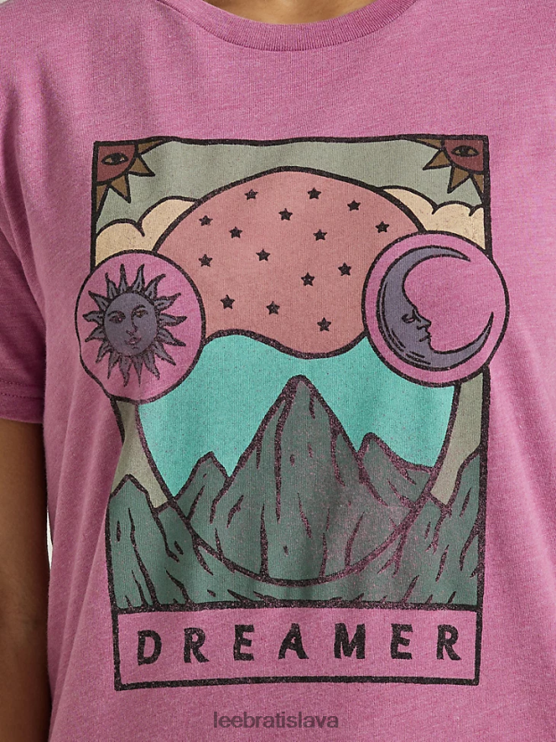 Lee oblečenie HL0J0R357 slivka vres ženy grafické tričko Dreamer