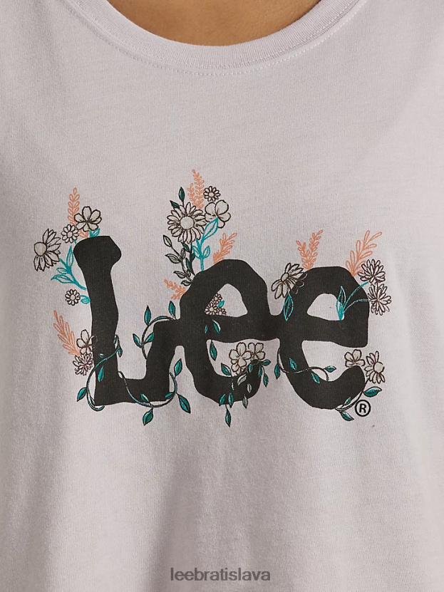 Lee oblečenie HL0J0R358 hmlistý orgován vres ženy kvetinové priateľské tričko s grafikou