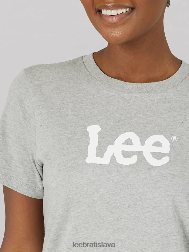 Lee oblečenie HL0J0R360 svetlosivý vres ženy tričko s výrazným logom