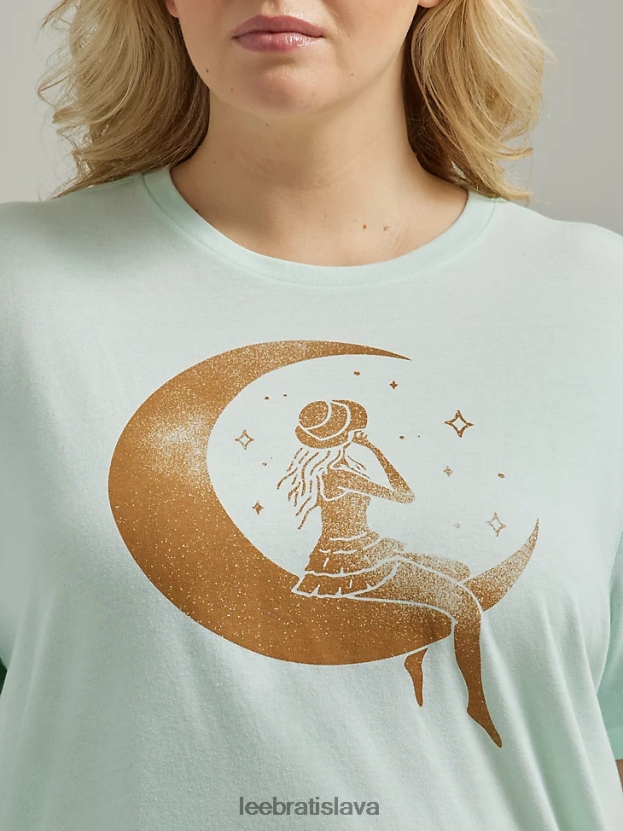 Lee oblečenie HL0J0R364 morské sklo ženy tričko s grafikou moon lady (plus)