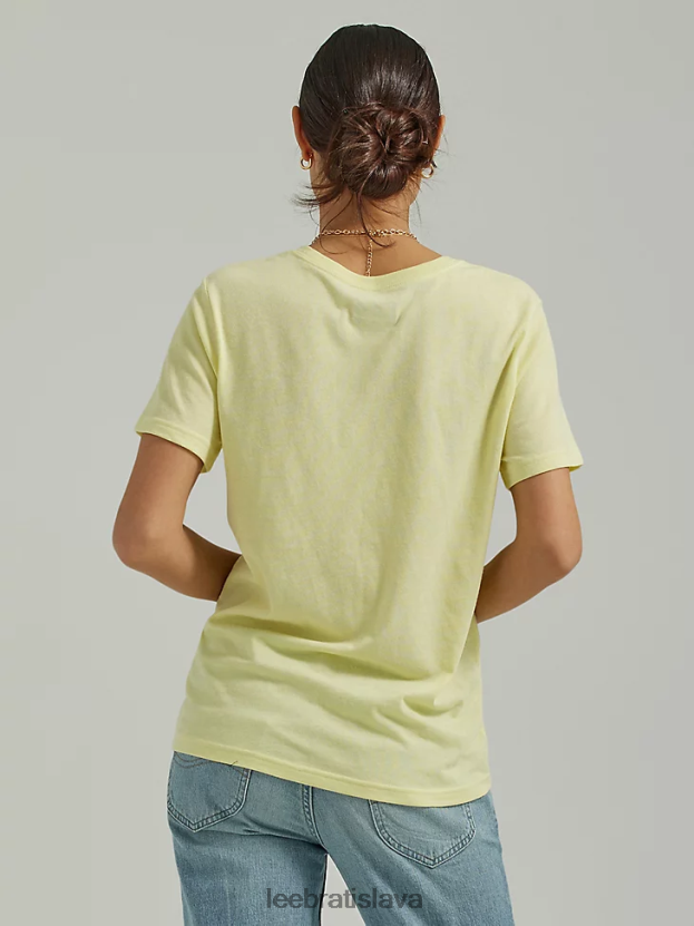 Lee oblečenie HL0J0R371 sírový vres ženy skriptové grafické tričko