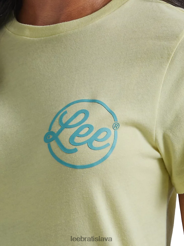 Lee oblečenie HL0J0R371 sírový vres ženy skriptové grafické tričko