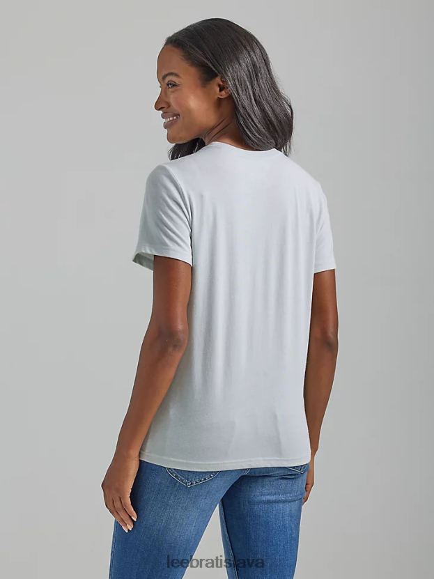 Lee oblečenie HL0J0R372 letný opar vres ženy skriptové grafické tričko