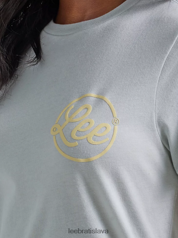 Lee oblečenie HL0J0R372 letný opar vres ženy skriptové grafické tričko