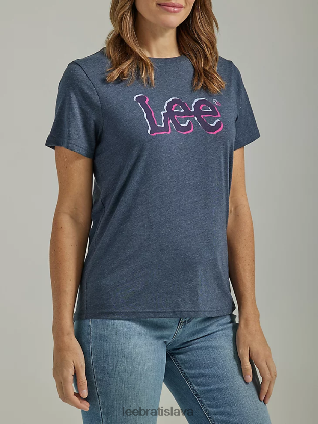 Lee oblečenie HL0J0R376 námornícky vres ženy farebné tričko s grafikou