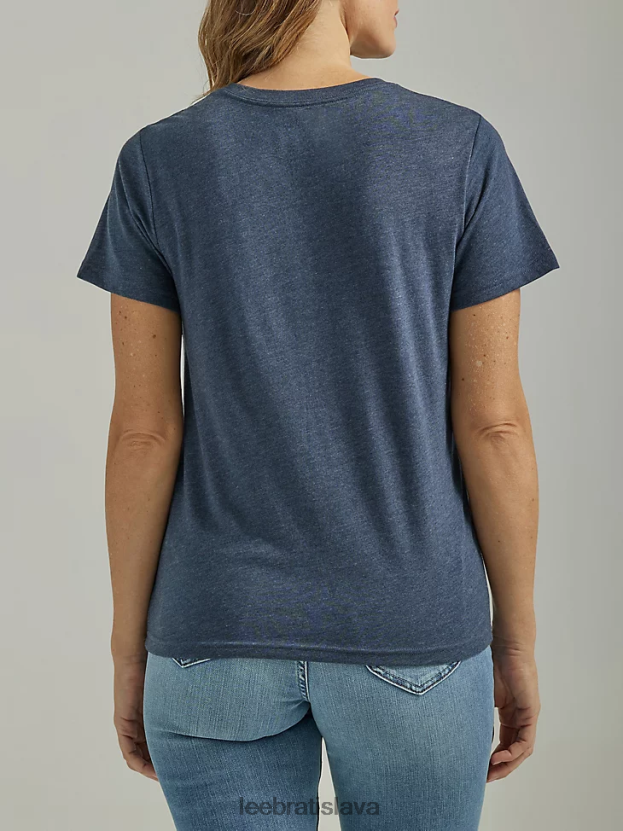 Lee oblečenie HL0J0R376 námornícky vres ženy farebné tričko s grafikou