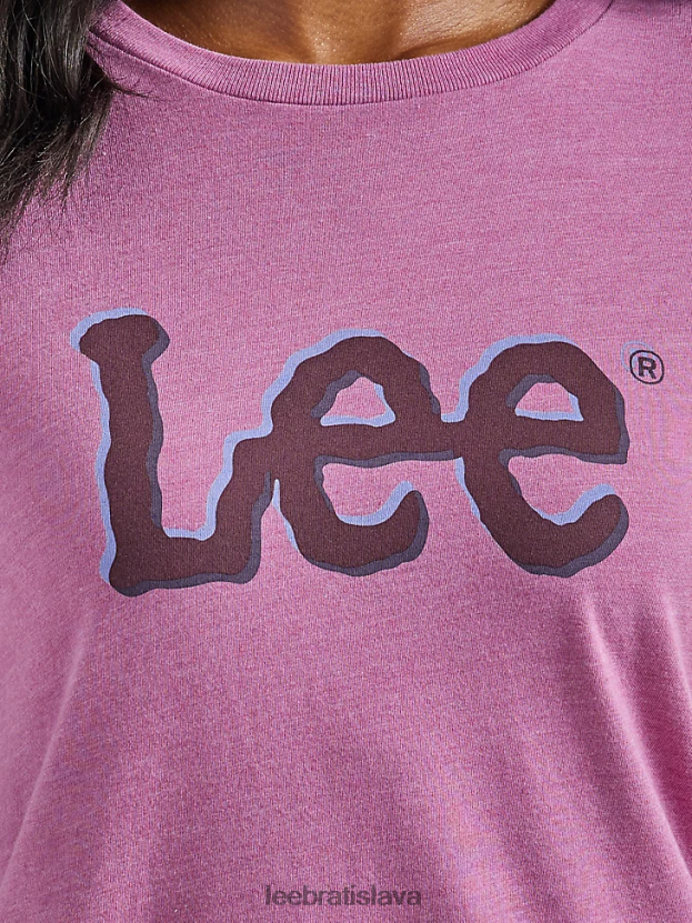 Lee oblečenie HL0J0R377 slivka vres ženy farebné tričko s grafikou