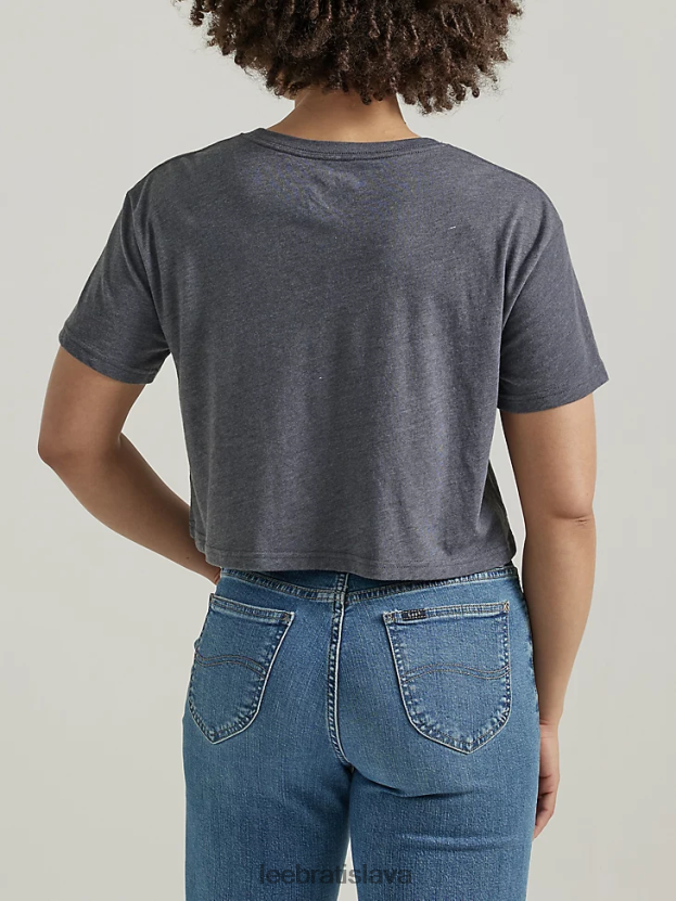 Lee oblečenie HL0J0R378 vres z dreveného uhlia ženy jeans boyfriend crop grafické tričko