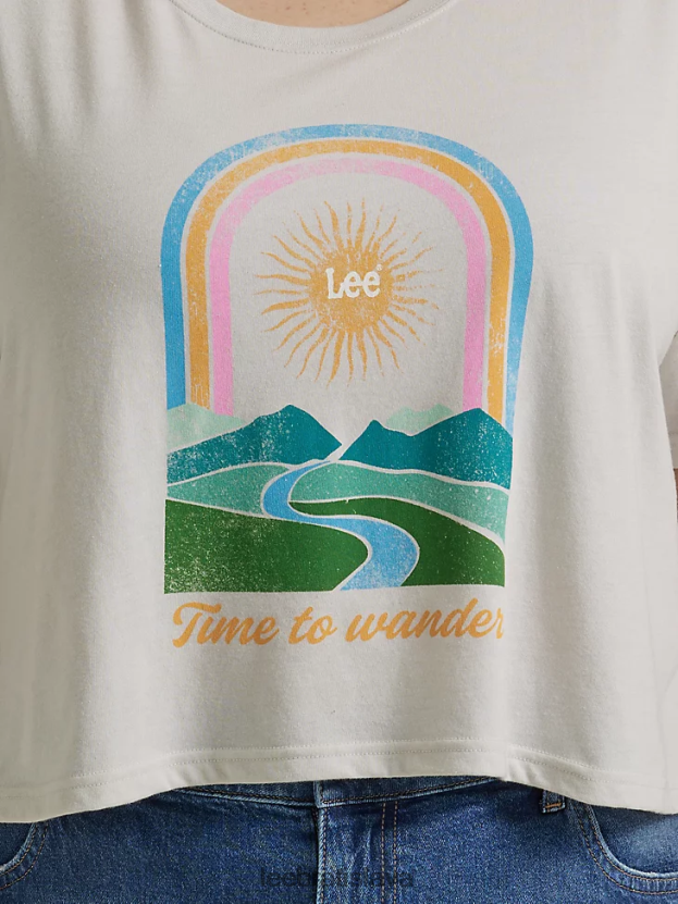 Lee oblečenie HL0J0R379 mesačný skalný vres ženy čas na potulky priateľ orezať grafické tričko (plus)