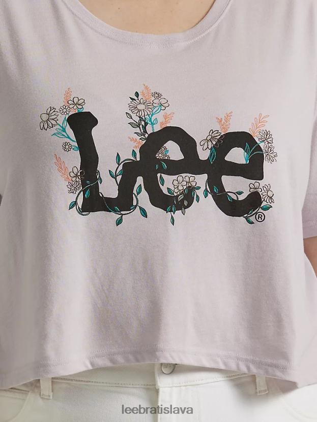 Lee oblečenie HL0J0R380 hmlistý orgován vres ženy kvetinové priateľské tričko s grafikou (plus)