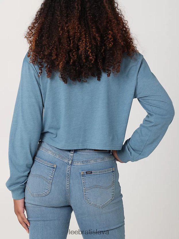 Lee oblečenie HL0J0R385 vesmírna modrá ženy prajem pekný deň, priateľské tričko s dlhým rukávom