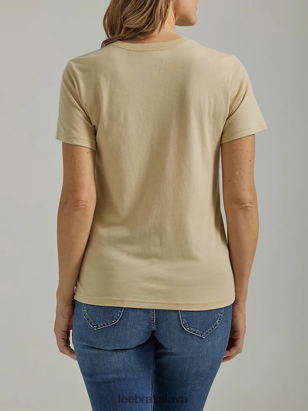 Lee oblečenie HL0J0R388 safari vres ženy grafické tričko s šklbaním hadej kože