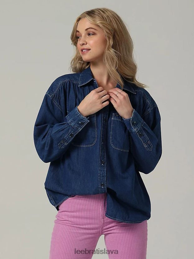 Lee oblečenie HL0J0R405 Kansas ženy európska kolekcia dámska košeľa na gombíky