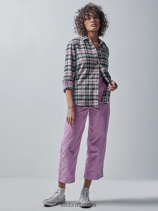 Lee x The Brooklyn Circus oblečenie HL0J0R402 mäkký hmlový pléd ženy kockované tielko