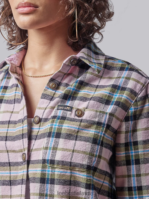 Lee x The Brooklyn Circus oblečenie HL0J0R402 mäkký hmlový pléd ženy kockované tielko